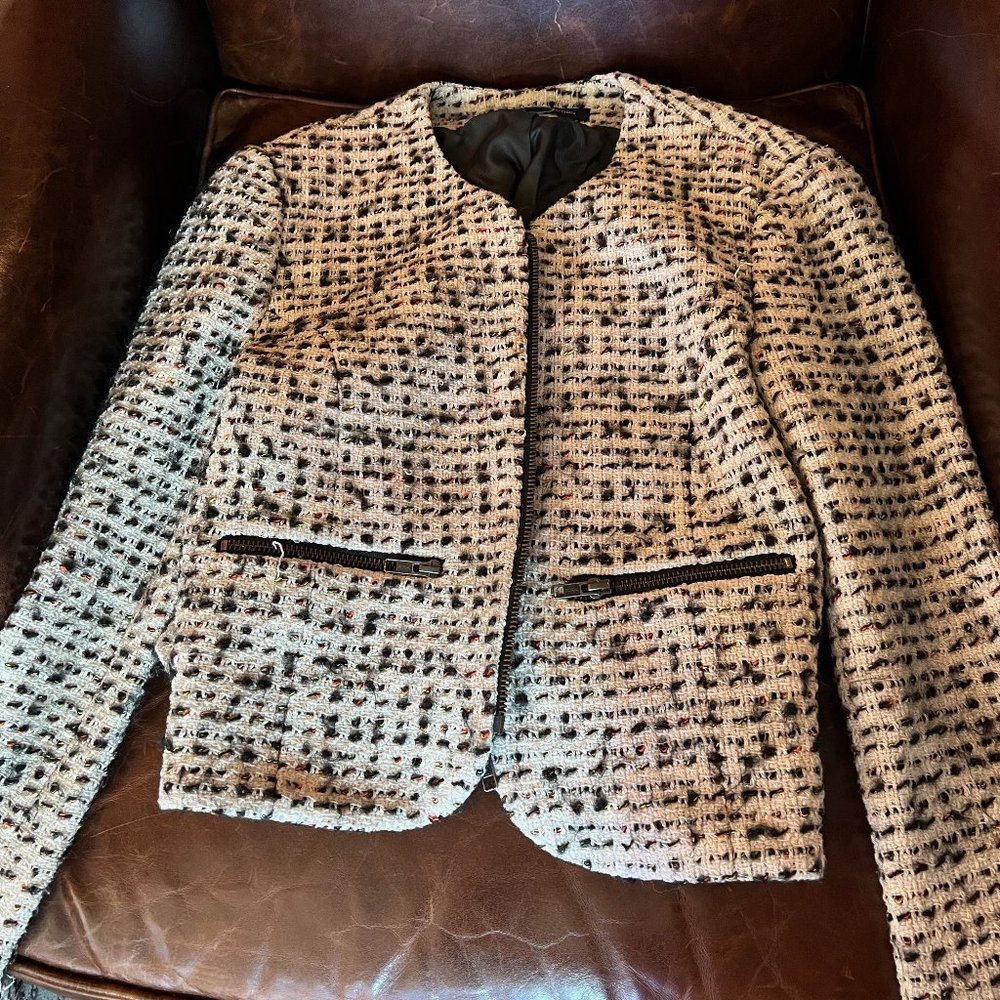 French Connection tweed structured jacket